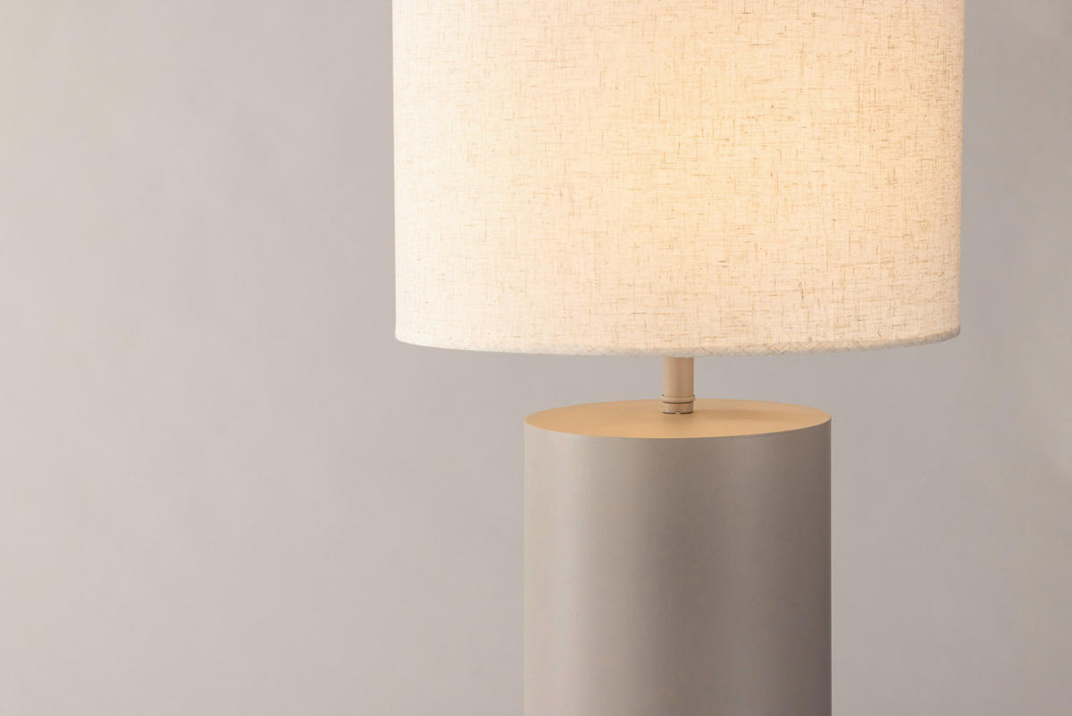 GOLVLAMPA  40/100/40 cm   - grå, Basics, textil (40/100/40cm) - P & B