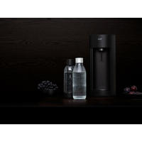 WASSERSPRUDLER GLASSY BLACK  - Schwarz, Basics, Holzwerkstoff/Kunststoff (18.8/18.8/44.4cm) - mysoda