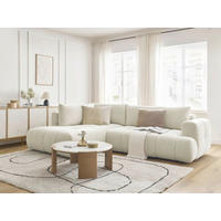 ECKSCHLAFSOFA FUJI Leinenoptik Beige  inkl.  - Beige/Schwarz, MODERN, Kunststoff/Textil (204/282cm)