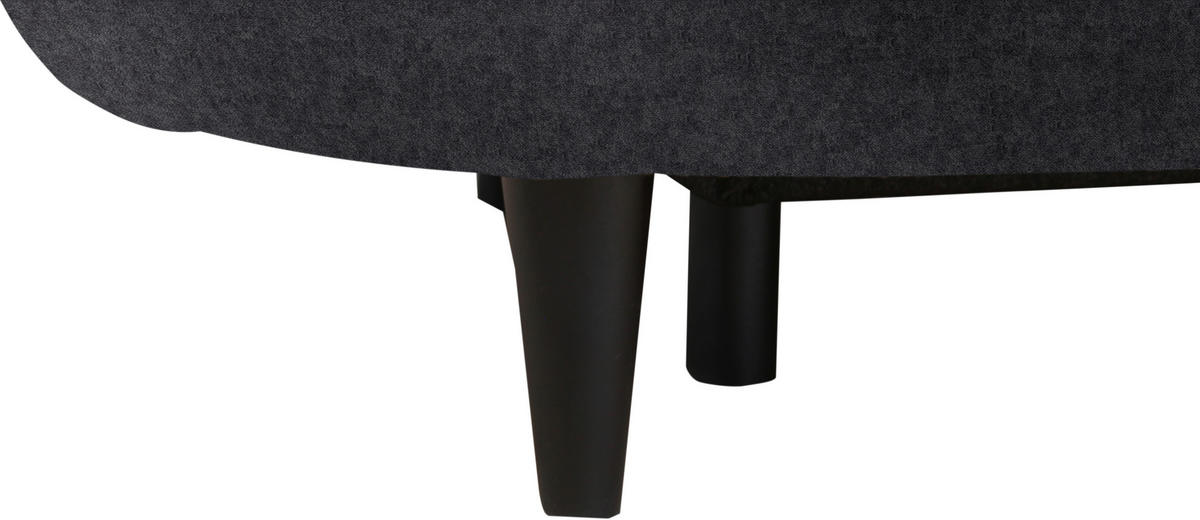 SCHLAFSOFA in Velours Dunkelgrau  - Dunkelgrau/Schwarz, Design, Holz/Textil (213/89/105cm) - Novel