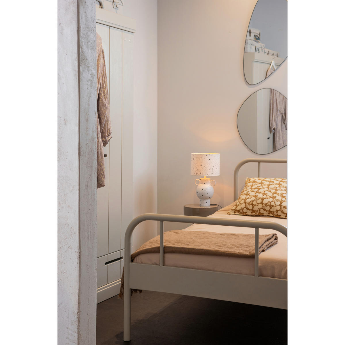 METALLBETT 90/200 cm  in Sandfarben  - Sandfarben, Basics, Metall (90/200cm) - MID.YOU