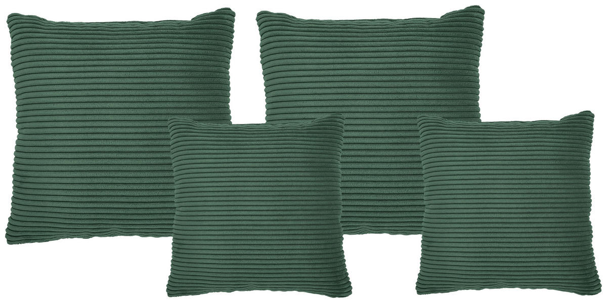 ZIERKISSENSET  42/53/42/53 cm   - Grün, KONVENTIONELL, Textil (42/53/42/53cm) - Livetastic