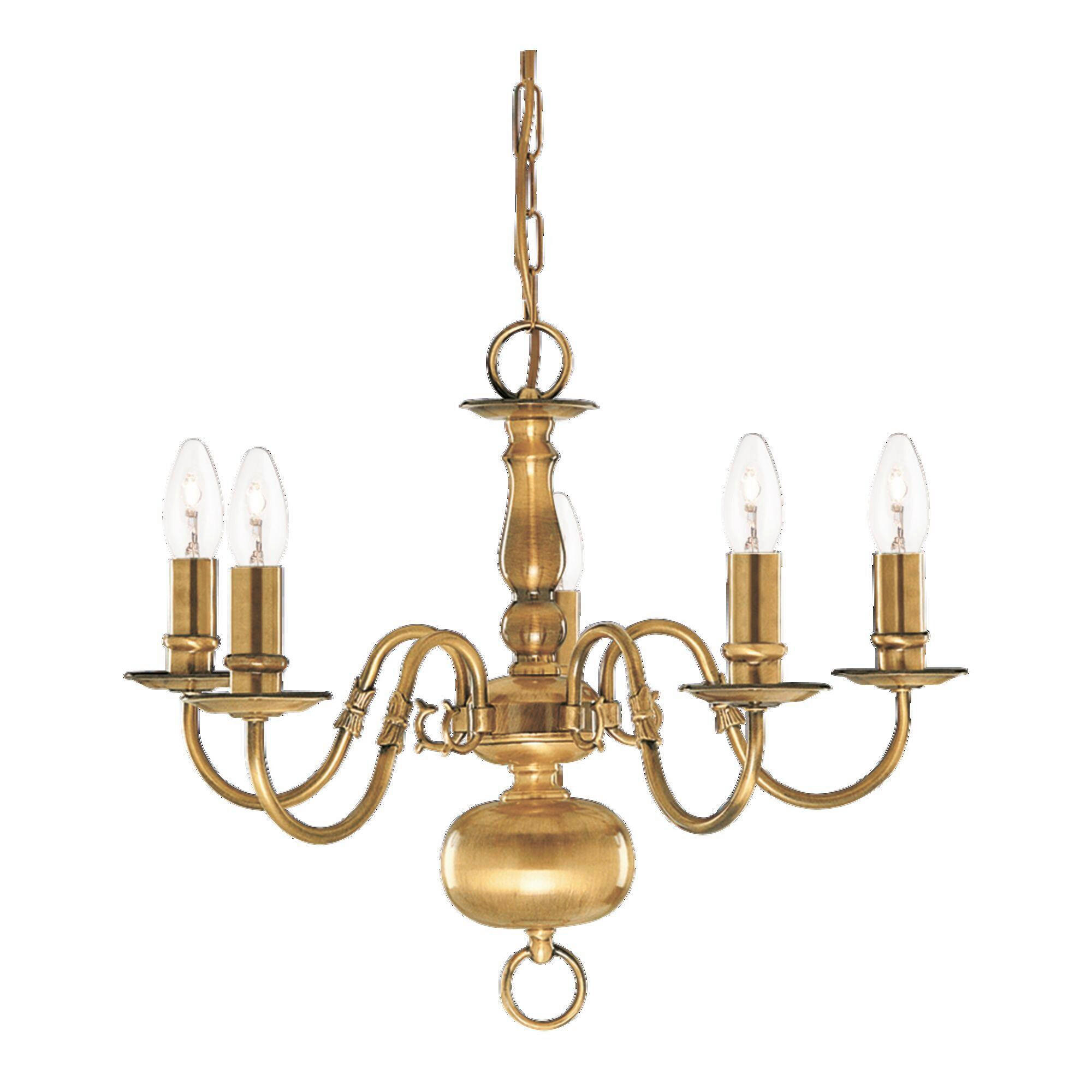 KRONLEUCHTER Flemish 52/108 cm   - Messingfarben, Design, Metall (52/108cm) - Searchlight