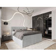 BOXSPRINGBETT 180/200 cm  in Hellgrau  - Hellgrau/Schwarz, KONVENTIONELL, Kunststoff/Textil (180/200cm) - Carryhome
