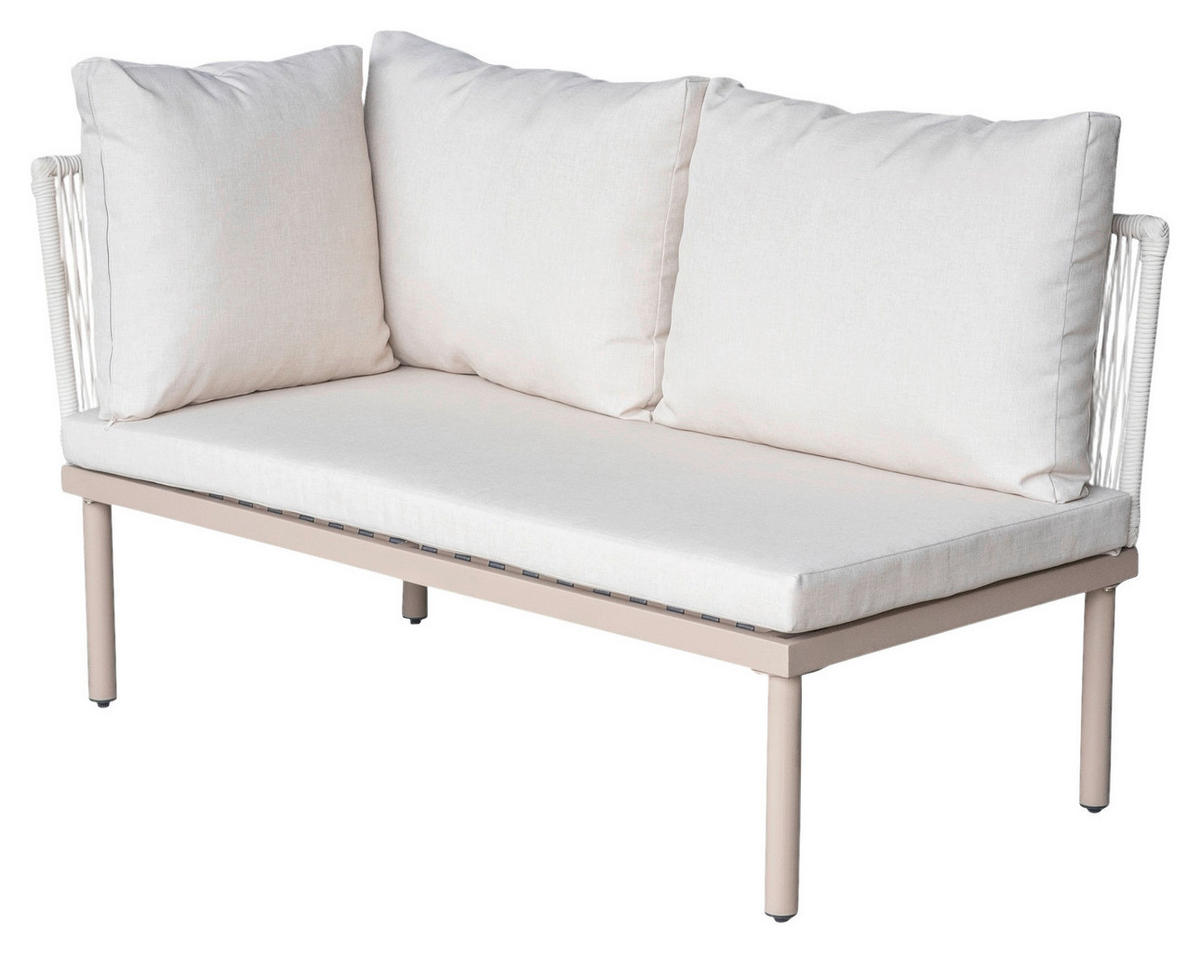 LOUNGEGARNITUR  215/170 cm  Akazie massiv Eisen  - Creme/Akaziefarben, MODERN, Holz/Textil (215/170cm) - Ambia Garden