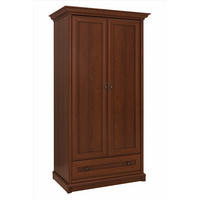 Dulap Cu Uși Rotative, 110/204,5/65,5 cm, castaniu - castaniu/alămiu, Natur, metal/material pe bază de lemn (110/204,5/65,5cm) - Cantus