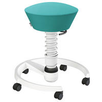 BÜROHOCKER 55/45,66/55 cm  - Türkis/Weiß, Basics, Kunststoff/Textil (55/45,66/55cm) - Aeris