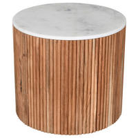 KONFERENČNÍ STOLEK, akácie, bílá, barvy akácie - bílá/barvy akácie, Design, dřevo/kámen (50/45/50cm) - MID.YOU