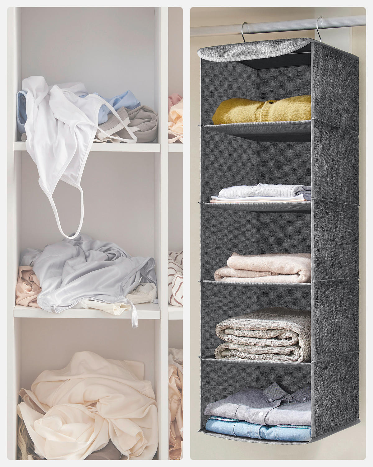 ORGANIZER     - Grau, Basics, Karton/Holz (30/90/30cm)