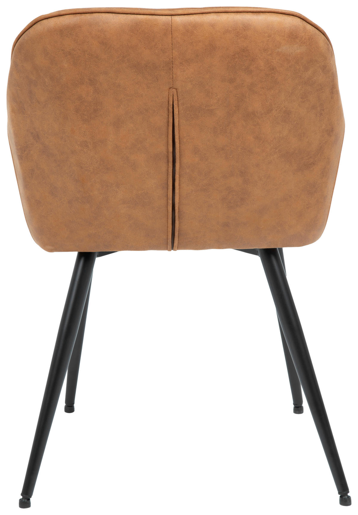 ARMLEHNSTUHL  in Eisen Lederlook  - Schwarz/Braun, ROMANTIK / LANDHAUS, Textil/Metall (55/80/61cm) - Livetastic