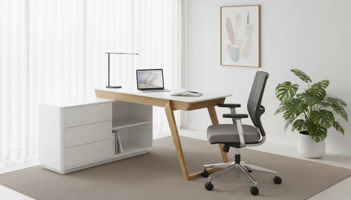 SAROKÍRÓASZTAL  - tölgyfa színű/fehér, Modern, faalapú anyag/fa (150/120/75cm) - Livetastic
