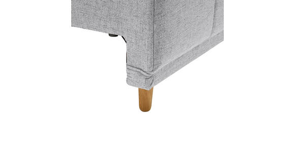 SCHLAFSOFA mit Rücken echt Webstoff Grau - Eichefarben/Grau, Design, Holz/Textil (227/98/113cm) - Carryhome