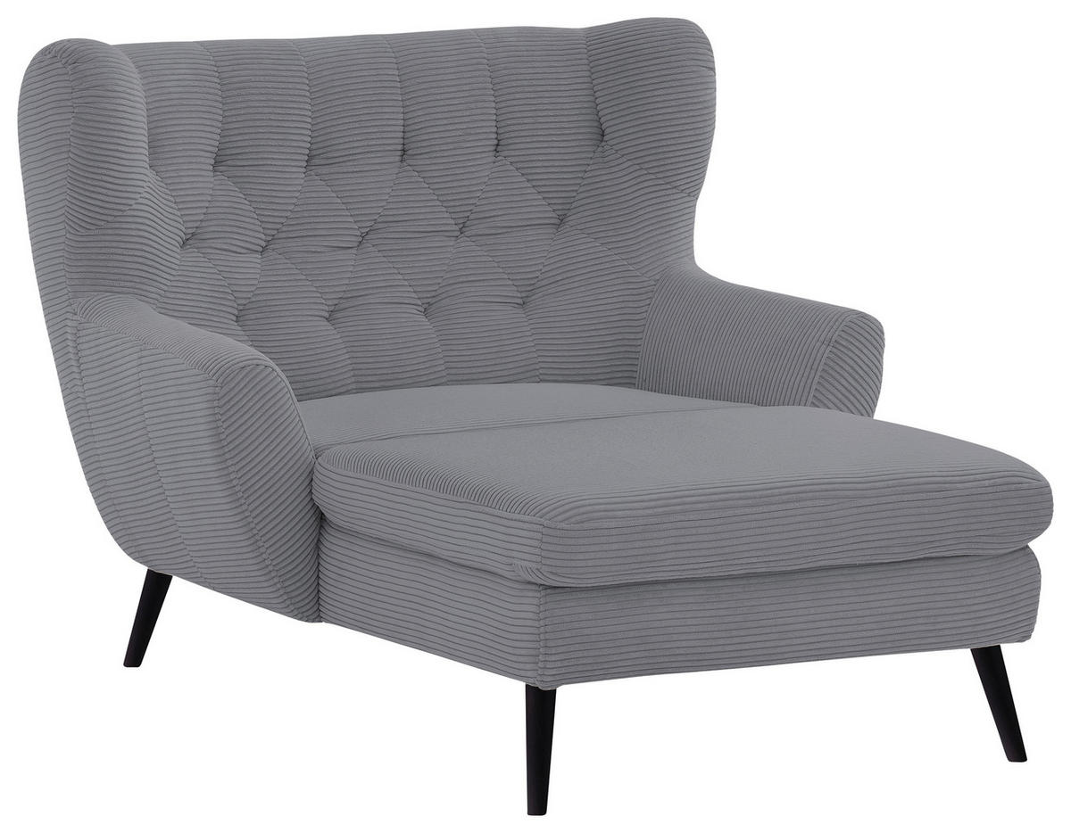 XXL-SESSEL Cord Grau    - Schwarz/Grau, Design, Holz/Textil (120/101/165cm) - Stylife