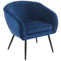 KRESLO, textil, modrá - čierna/modrá, Modern, kov/textil (69/75/65cm) - P & B