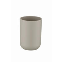 POHÁR NA ZUBNÉ KEFKY taupe - taupe, Basics, plast (10/15cm)