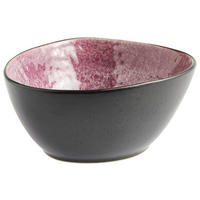 SCHALE SÖREN   - Violett/Schwarz, LIFESTYLE, Keramik (16,5/6,5/18cm) - Novel
