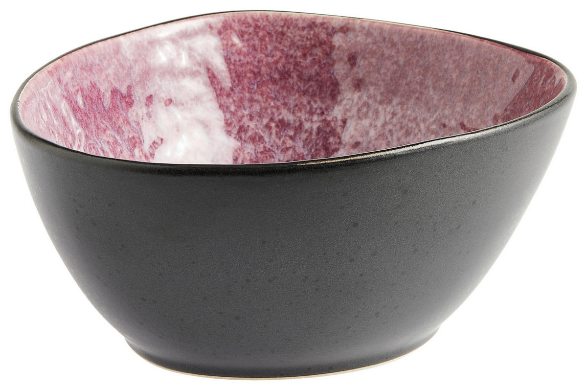 SCHALE SÖREN   - Violett/Schwarz, LIFESTYLE, Keramik (16,5/6,5/18cm) - Novel