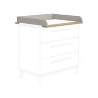 WICKELAUFSATZ Benne  - Eichefarben/Hellgrau, Basics, Holzwerkstoff (94,8/12,5/78,4cm) - Paidi