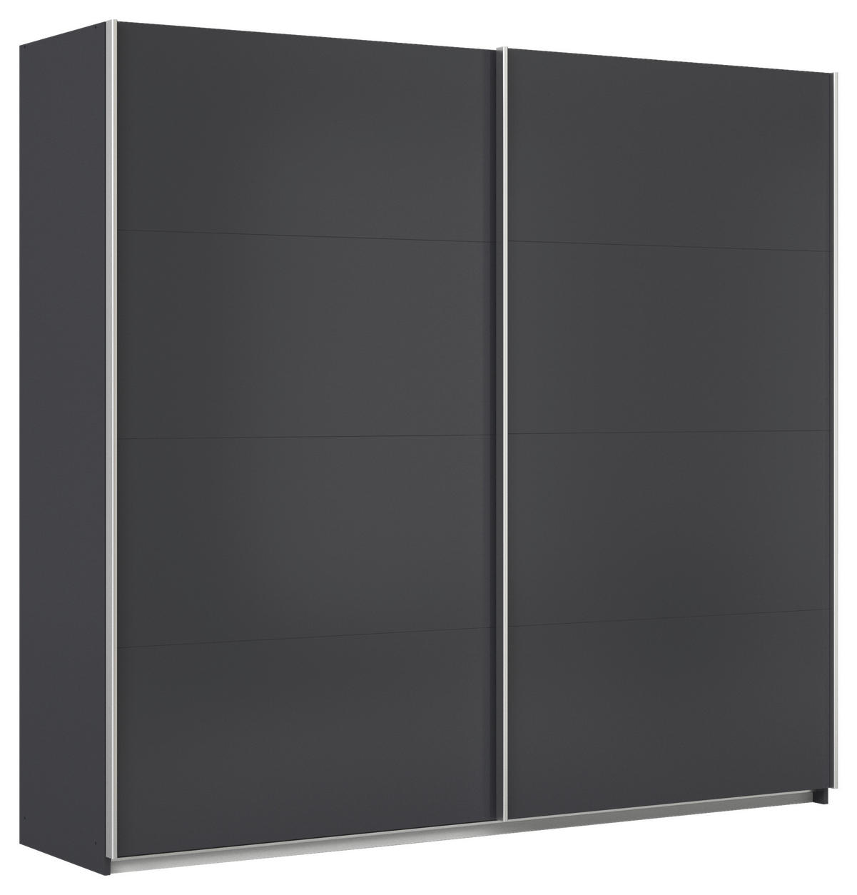 SCHWEBETÜRENSCHRANK  in Grau  - Alufarben/Grau, KONVENTIONELL, Holzwerkstoff/Metall (225/210/62cm) - Xora