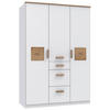 BABYKLEIDERSCHRANK - Weiss/Eichefarben, Modern, Holzwerkstoff (135/199/58cm) - MID.YOU