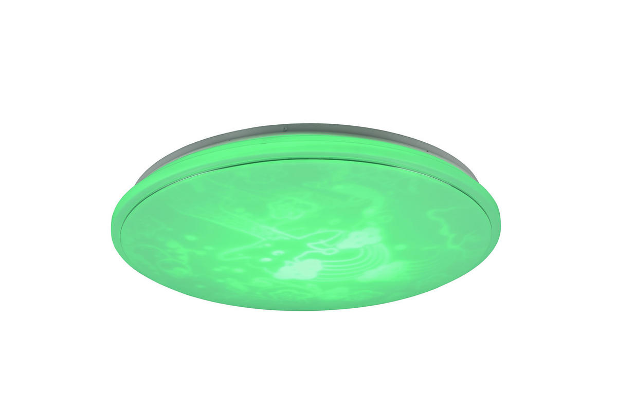 LED-DECKENLEUCHTE  50/8 cm    - Weiss/Schwarz, Basics, Kunststoff (50/8cm)