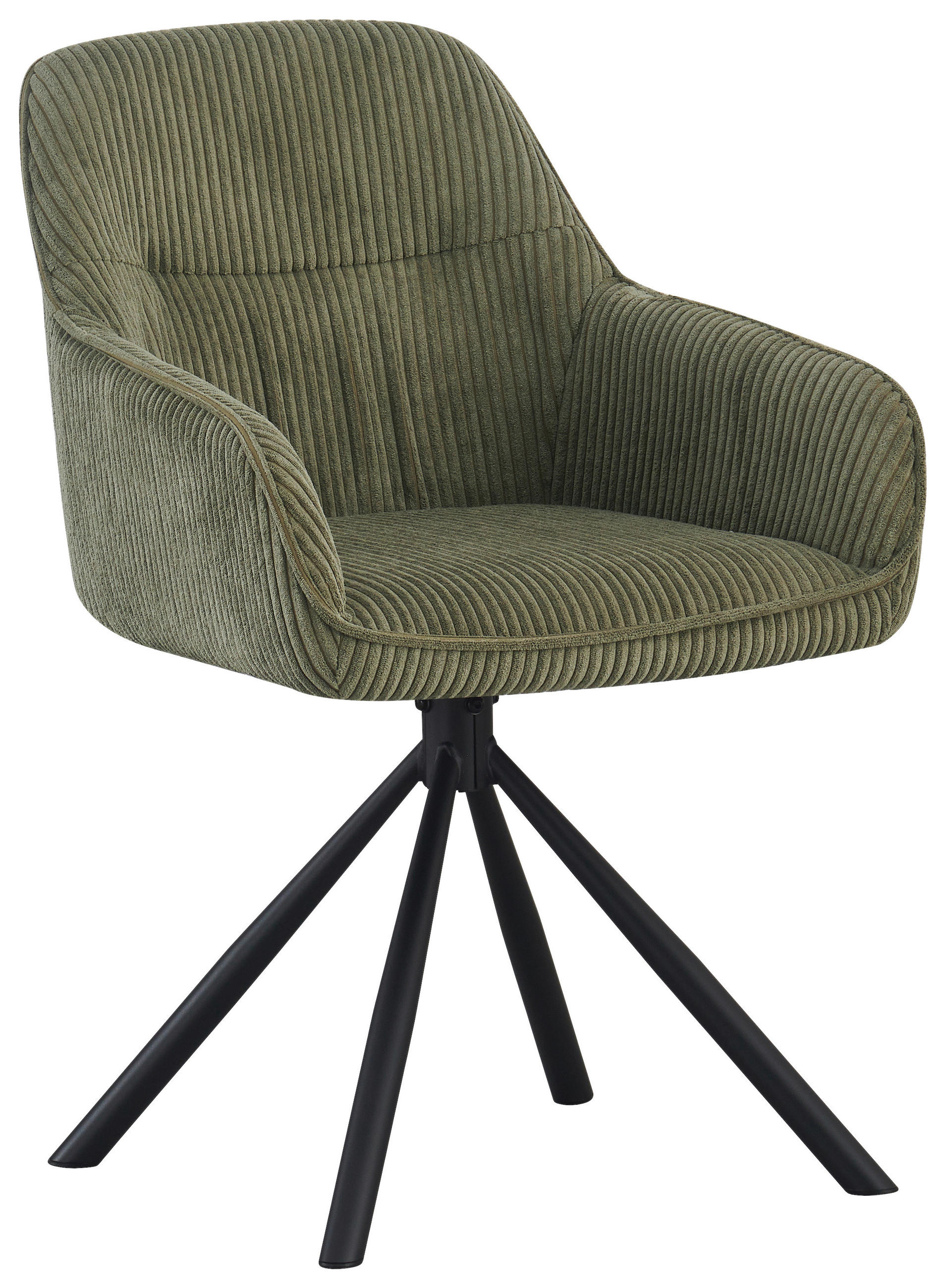 ARMLEHNSTUHL  in Eisen Cord  - Schwarz/Grün, Design, Textil/Metall (56/83/62cm) - Carryhome