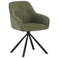 ARMLEHNSTUHL  in Eisen Cord  - Schwarz/Grün, Design, Textil/Metall (56/83/62cm) - Carryhome