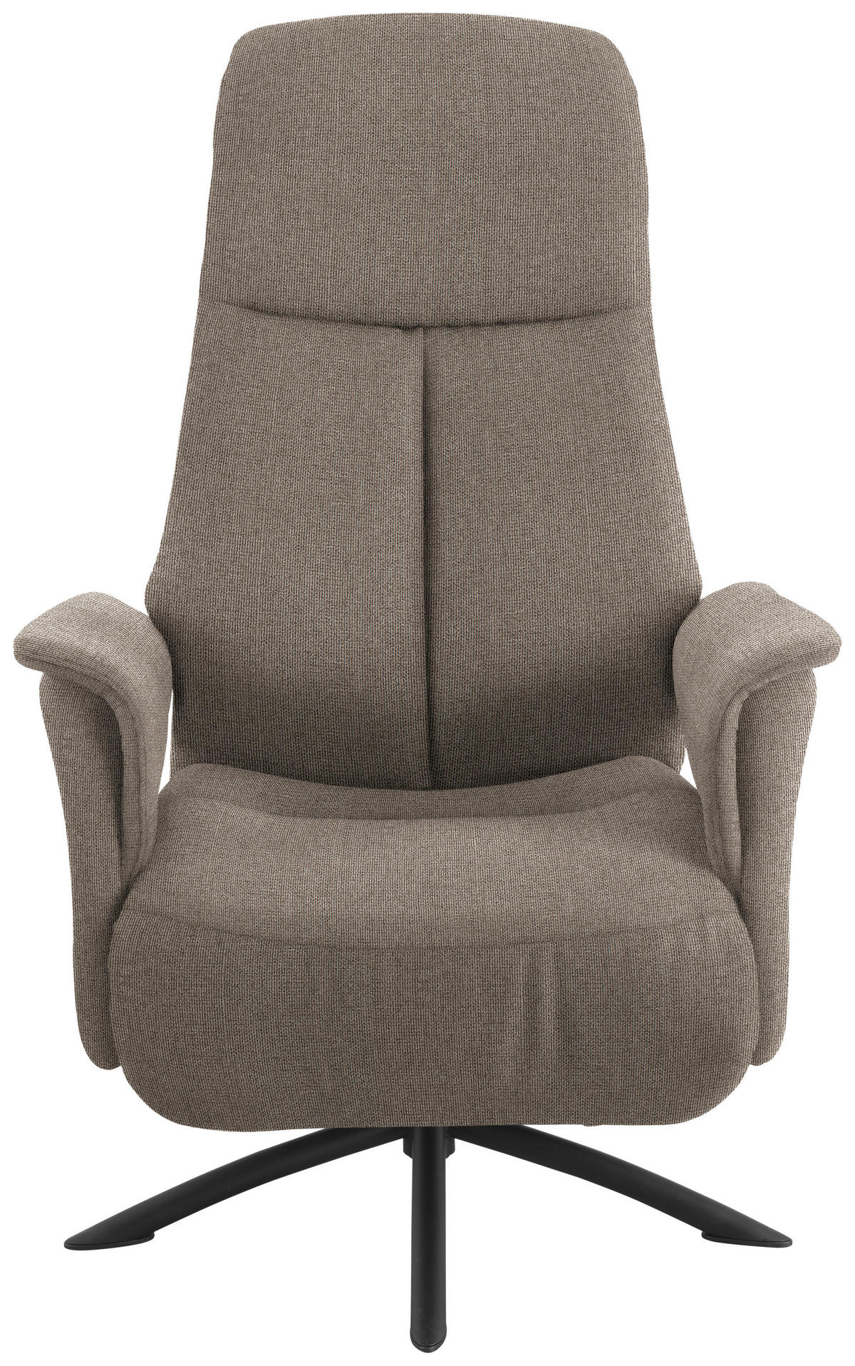 RELAXSESSEL in Textil Taupe  - Taupe/Schwarz, Design, Textil/Metall (73/108/86cm) - Welnova