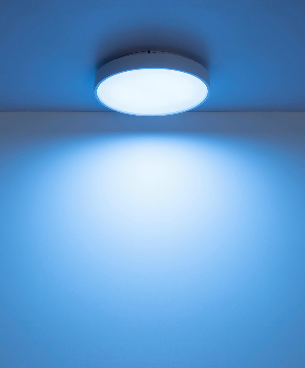 LED-DECKENLEUCHTE Jess 39/7,7 cm  - Opal/Weiß, Design, Kunststoff/Metall (39/7,7cm) - Globo