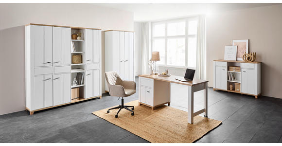 KOMMODE in 135/99/44 cm - Graphitfarben/Eiche Artisan, KONVENTIONELL, Holzwerkstoff/Kunststoff (135/99/44cm) - Hom`in
