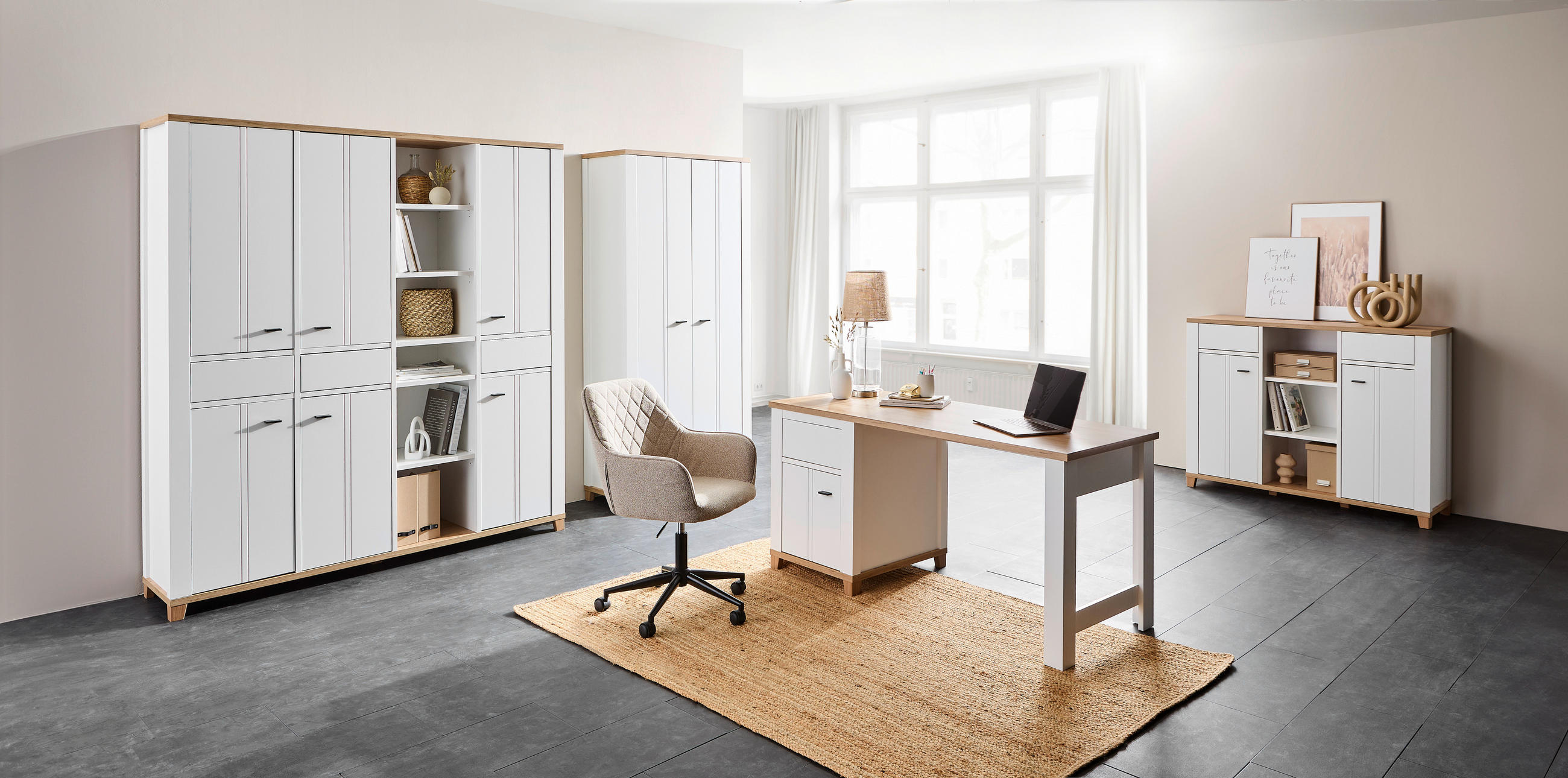 KOMMODE  in 135/99/44 cm  - Graphitfarben/Eiche Artisan, KONVENTIONELL, Holzwerkstoff/Kunststoff (135/99/44cm) - Hom`in