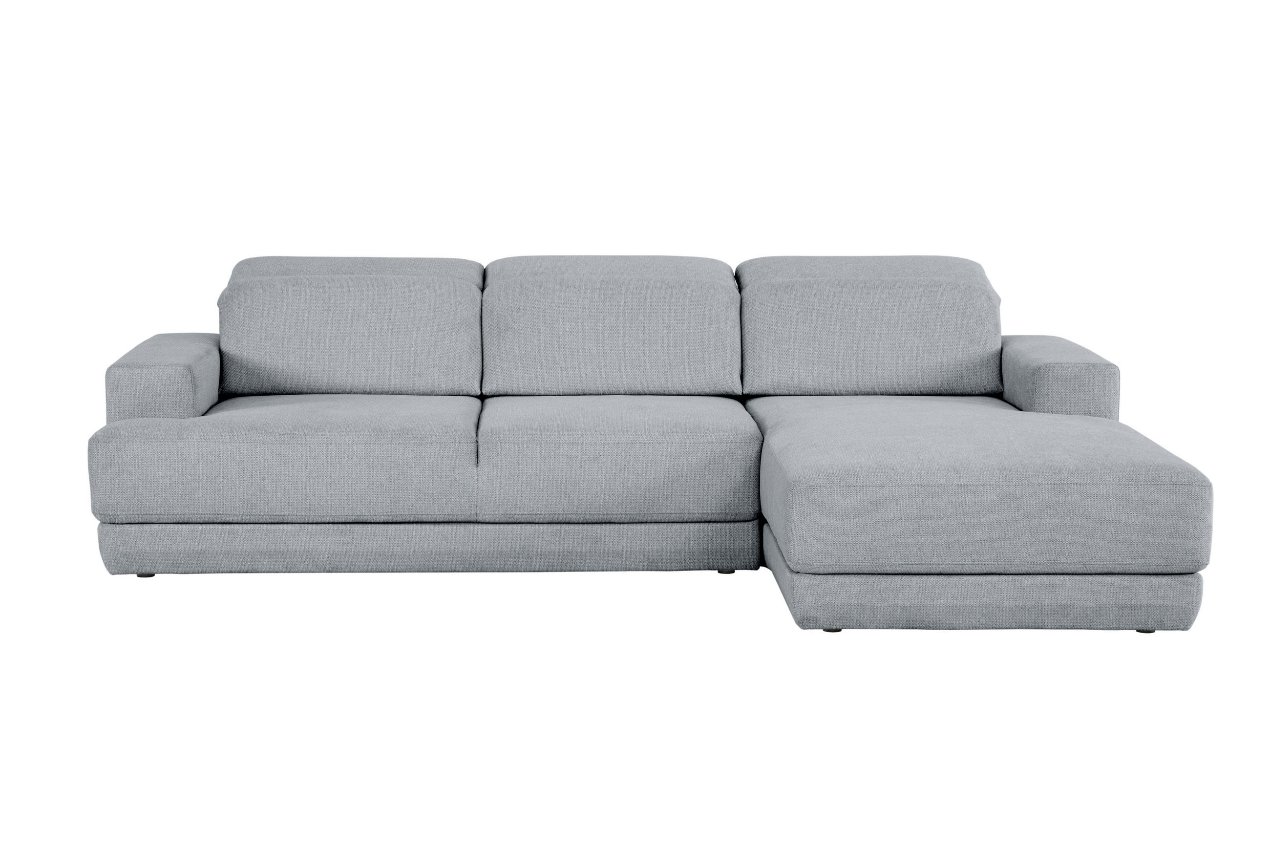 ECKSOFA  in Webstoff Grau  204/293 cm  - Schwarz/Grau, Design, Kunststoff/Textil (204/293cm) - MID.YOU