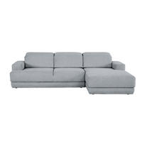 ECKSOFA Grau Webstoff  - Schwarz/Grau, Design, Kunststoff/Textil (204/293cm) - MID.YOU