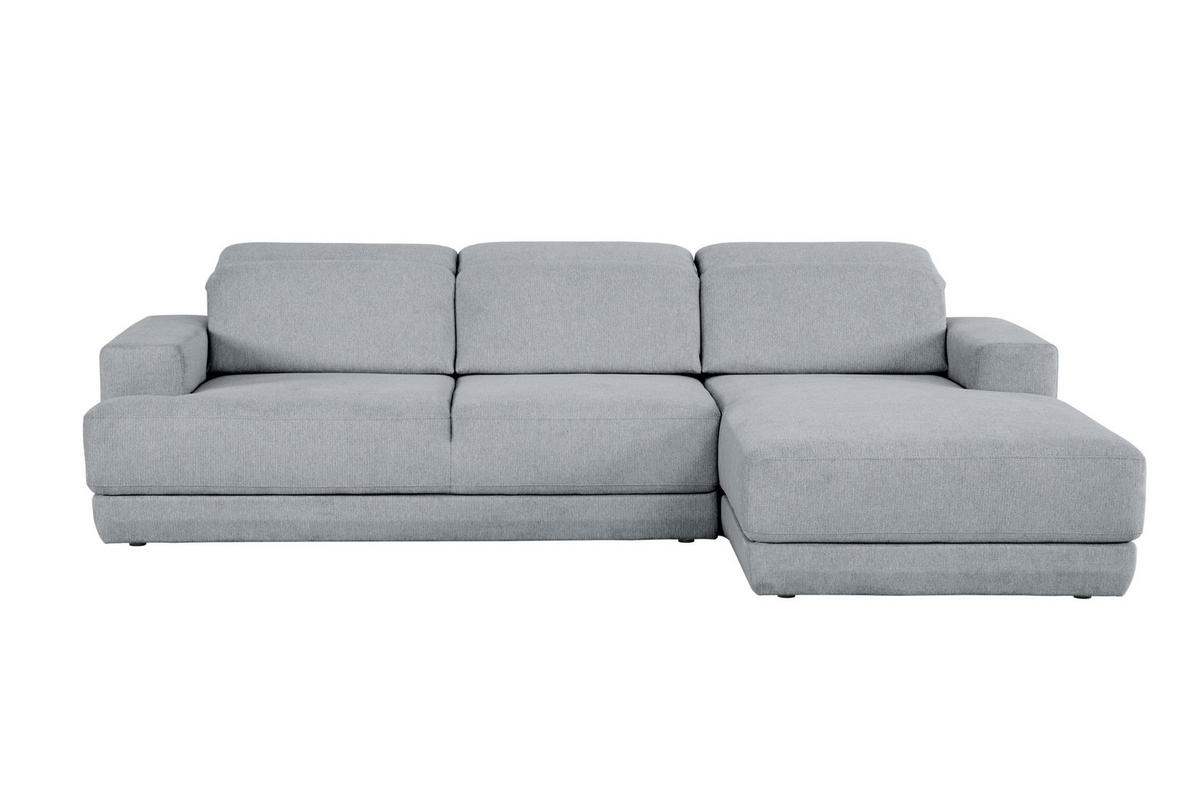 ECKSOFA Grau Webstoff  - Schwarz/Grau, Design, Kunststoff/Textil (204/293cm) - MID.YOU