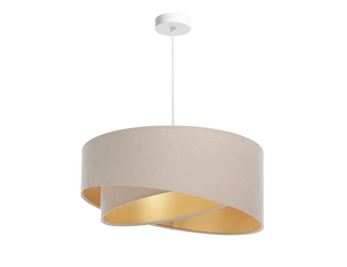 HÄNGELEUCHTE Galaxy 50/93 cm   - Beige/Goldfarben, Design, Kunststoff/Textil (50/93cm)