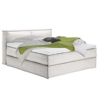 BOXSPRINGBETT KINX - Creme/Schwarz, Design, Textil (180/220cm) - home24
