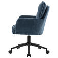 DREHSTUHL Webstoff Blau, Schwarz  - Blau/Schwarz, Design, Kunststoff/Textil (58/84,5-92/64cm) - Carryhome