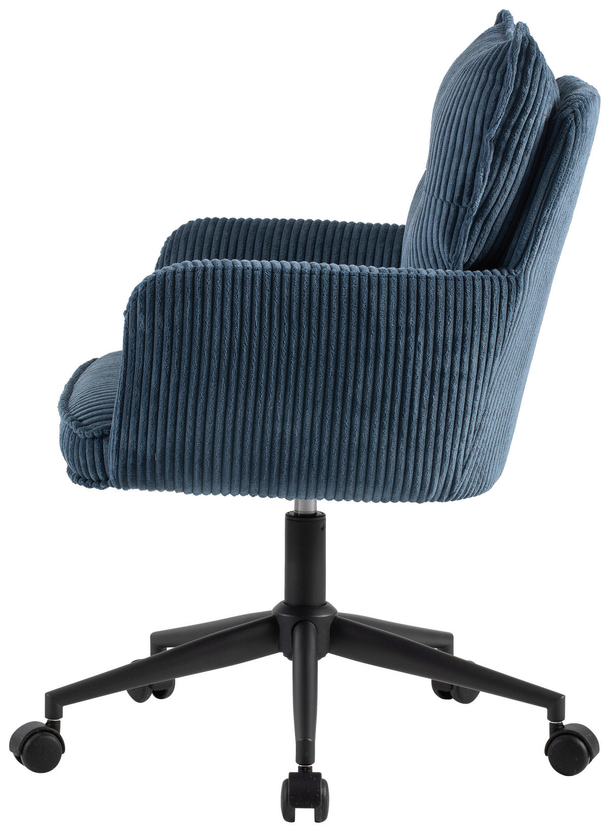 OTOČNÁ ŽIDLE, tkaná látka, modrá, černá - modrá/černá, Design, kov/textil (58/84,5-92/64cm) - Carryhome