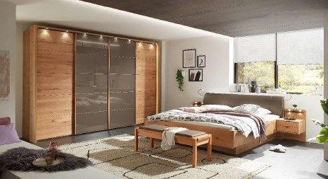 ORMAR S KLIZNIM VRATIMA hrast Bianco   - hrast Bianco, Moderno, staklo/drvni materijal (300/236cm) - Novel