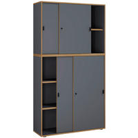 AKTENSCHRANK 100/183/37 cm  - Honigeiche/Anthrazit, Design, Holzwerkstoff (100/183/37cm) - MID.YOU