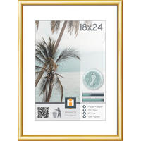 RÁM NA OBRAZY, 1 foto 18 cm x 24 cm - barvy zlata, Basics, plast/sklo (25,2/19cm)