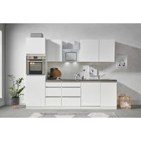 KÜCHENBLOCK 280 cm   in Weiß  - Weiß/Grau, MODERN, Holzwerkstoff (280cm) - Respekta