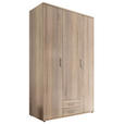 DREHTÜRENSCHRANK  in Sonoma Eiche  - Alufarben/Sonoma Eiche, KONVENTIONELL, Holzwerkstoff/Kunststoff (120/196/54cm) - Carryhome
