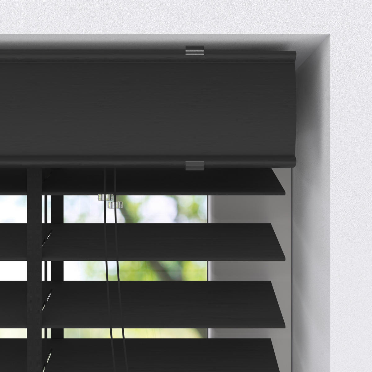 JALOUSIE  halbtransparent  75/130 cm    - Schwarz, Natur, Holz (75/130cm) - Homeware
