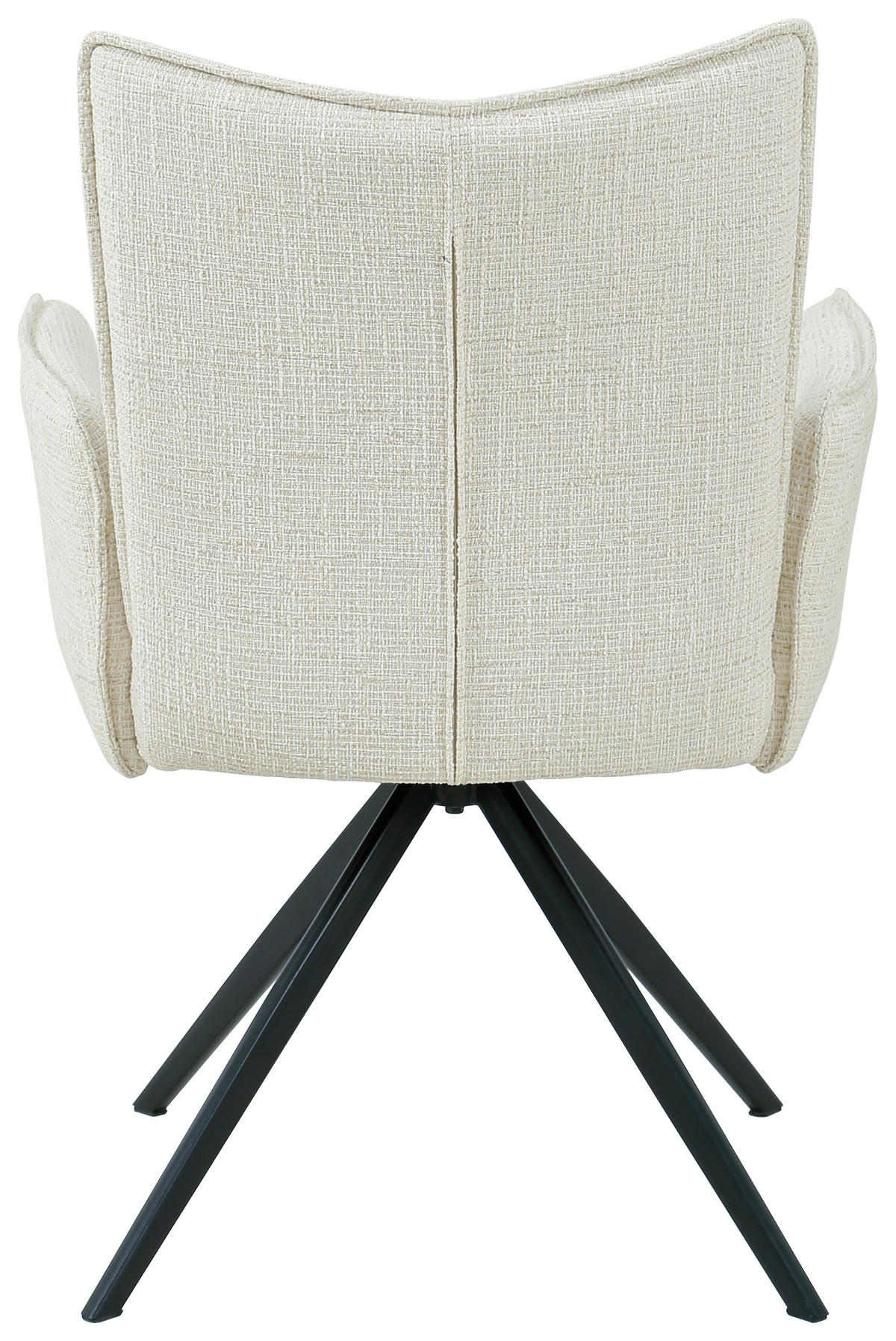 ARMLEHNSTUHL Eisen Webstoff  - Beige/Schwarz, Design, Textil/Metall (60/89/66cm) - Carryhome