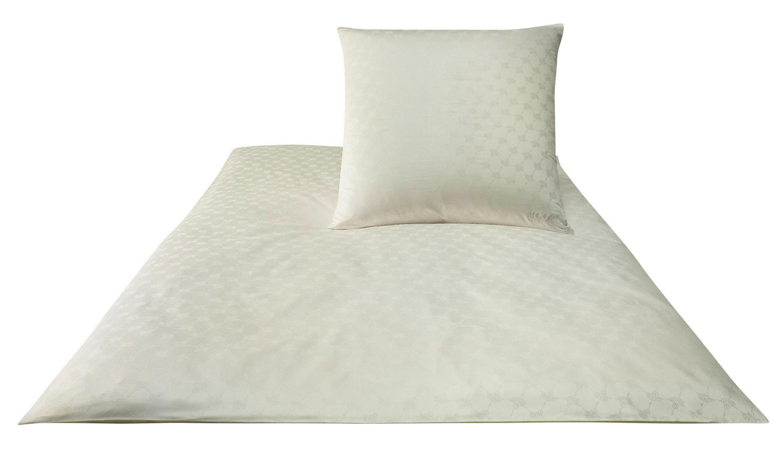 BETTWÄSCHESET Jacquard 160/210 cm  70 cm/50 cm  - Creme, Design, Naturmaterialien/Textil (160/210cm) - Joop!
