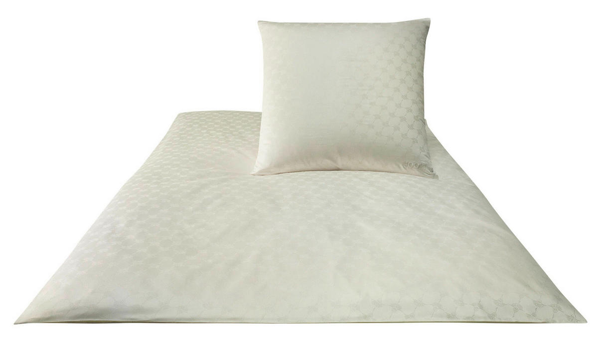 BETTWÄSCHESET Jacquard 160/210 cm  70 cm/50 cm  - Creme, Design, Naturmaterialien/Textil (160/210cm) - Joop!