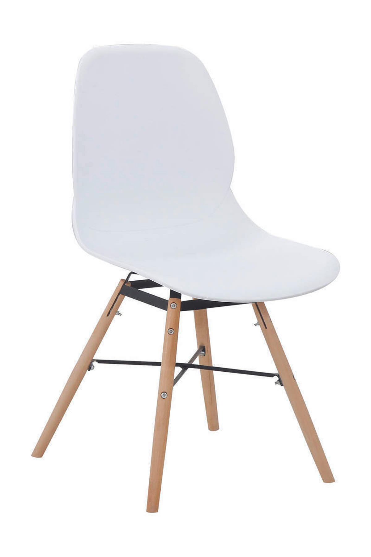 STUHL-SET 2 Stück  in Eisen  - Weiß, LIFESTYLE, Holz/Kunststoff (45/82/53,5cm) - Kayoom