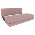 SCHLAFSOFA  in Mikrofaser Rosa  - Schwarz/Rosa, KONVENTIONELL, Kunststoff/Textil (212/93/90cm) - Carryhome