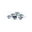 KOCHTOPFSET Edelstahl 6-teilig - Basics, Glas/Metall (43,8/34,1/42,5cm) - Fissler